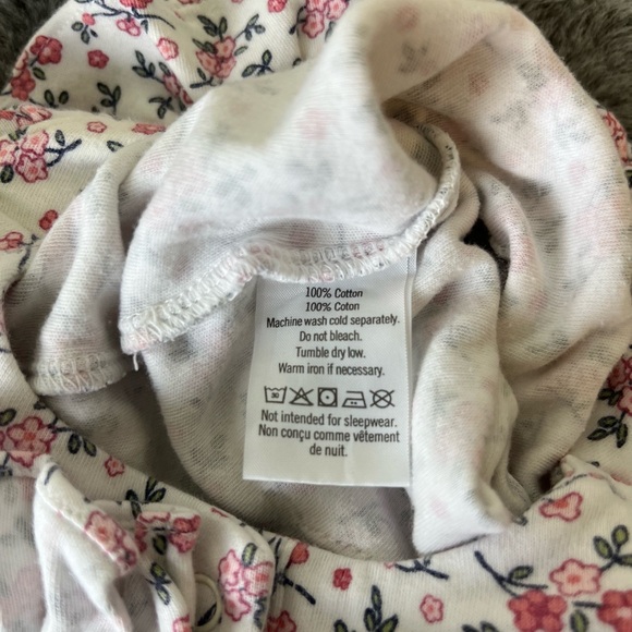 Janie and Jack Floral Footed One-Piece 3-6M - Picture 9 of 9